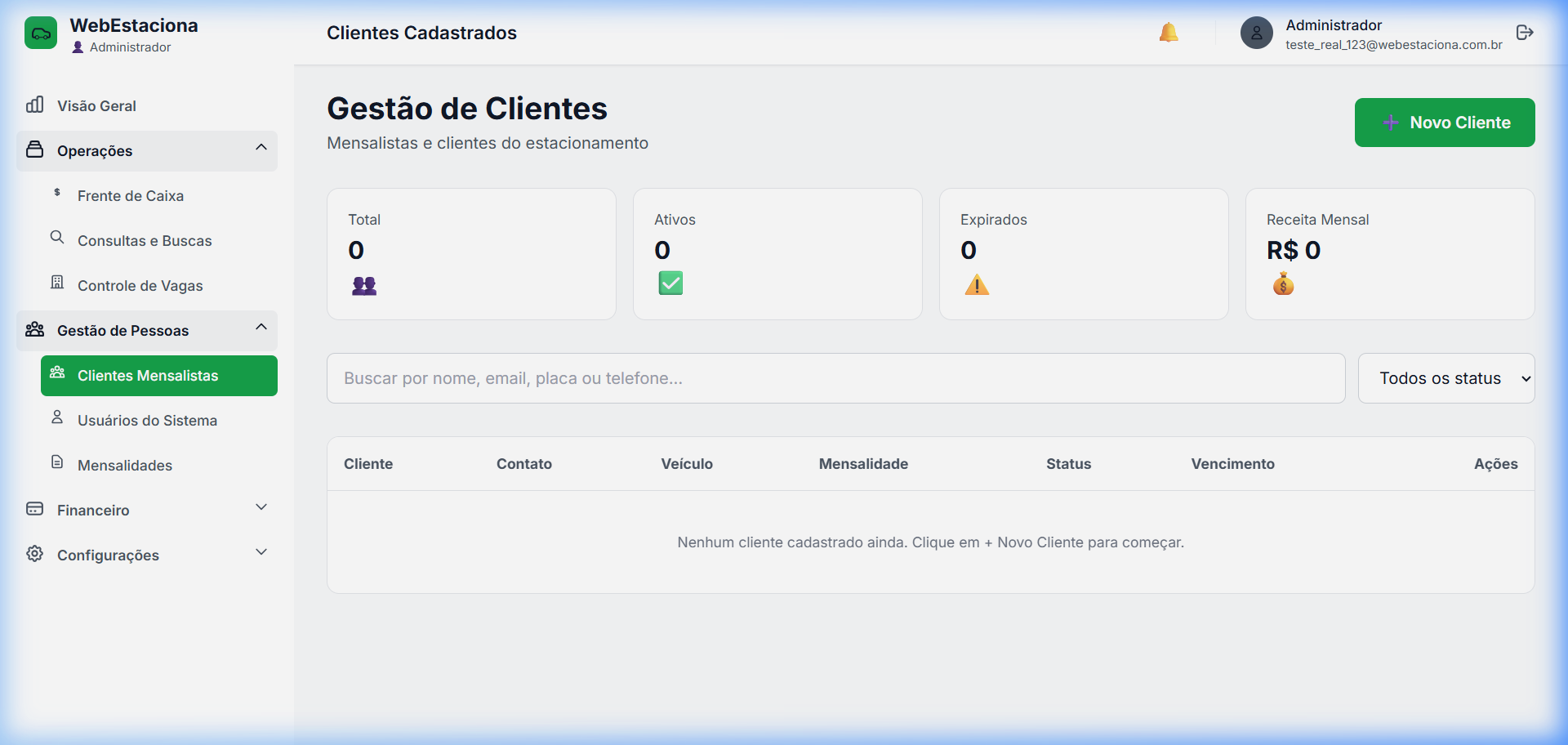 Gestão de Clientes